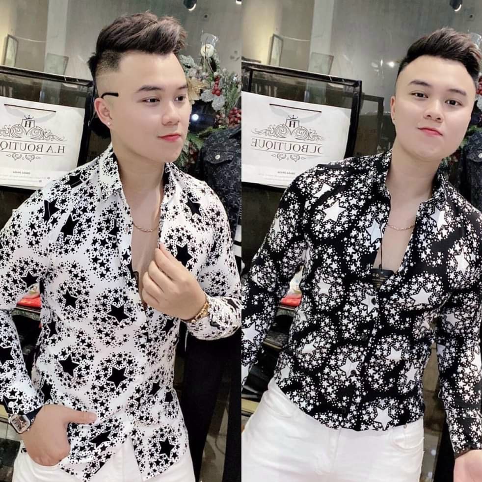 Áo sơ mi nam 3D dài tay in nhiệt họa tiết ngôi sao mẫu mới nhất giá rẻ cao cấp AHFASHION | BigBuy360 - bigbuy360.vn