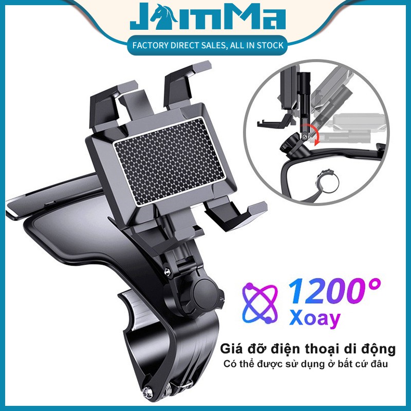 Giá Đỡ Điện Thoại Xoay 360 Độ 4-7 Inches Cho Xe Hơi