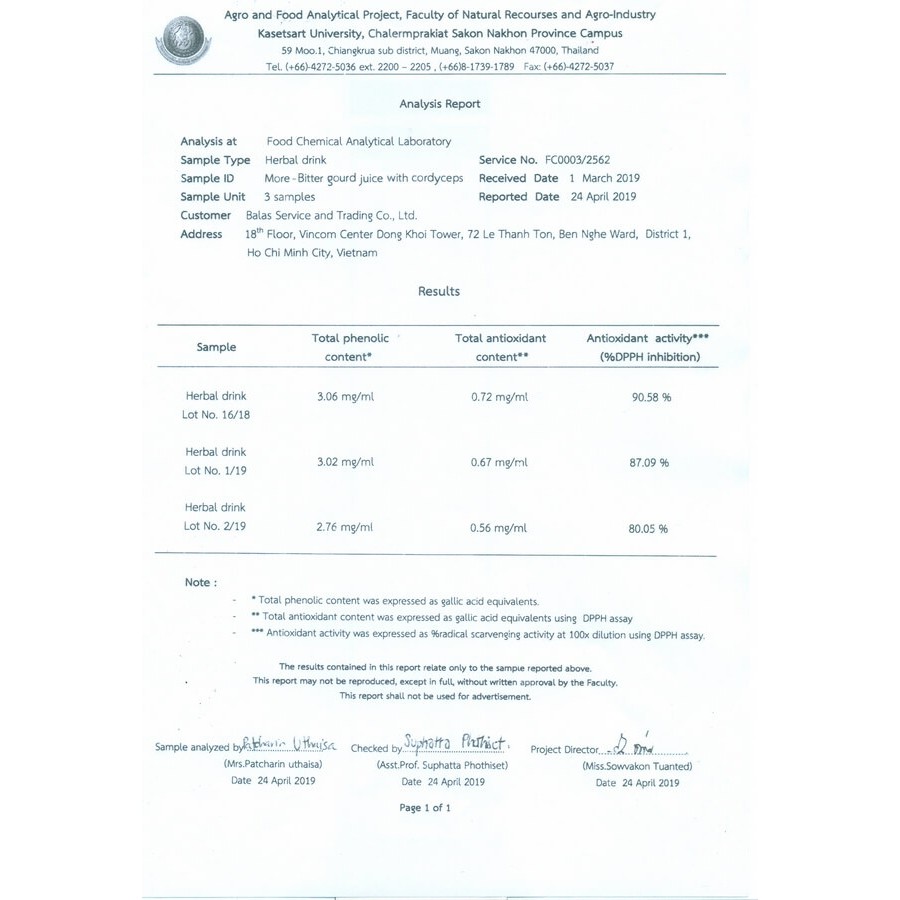 Nước uống hỗ trợ tiểu đường MORE. Hàng Thái Lan chính hãng | Thế Giới Skin Care