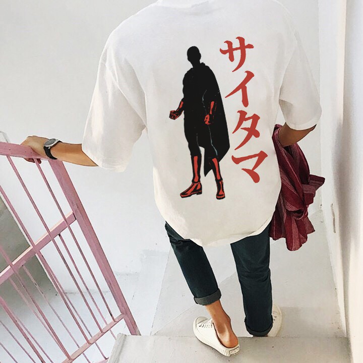 <SMLshop> ÁO THUN UNISEX BLACK SAITAMA