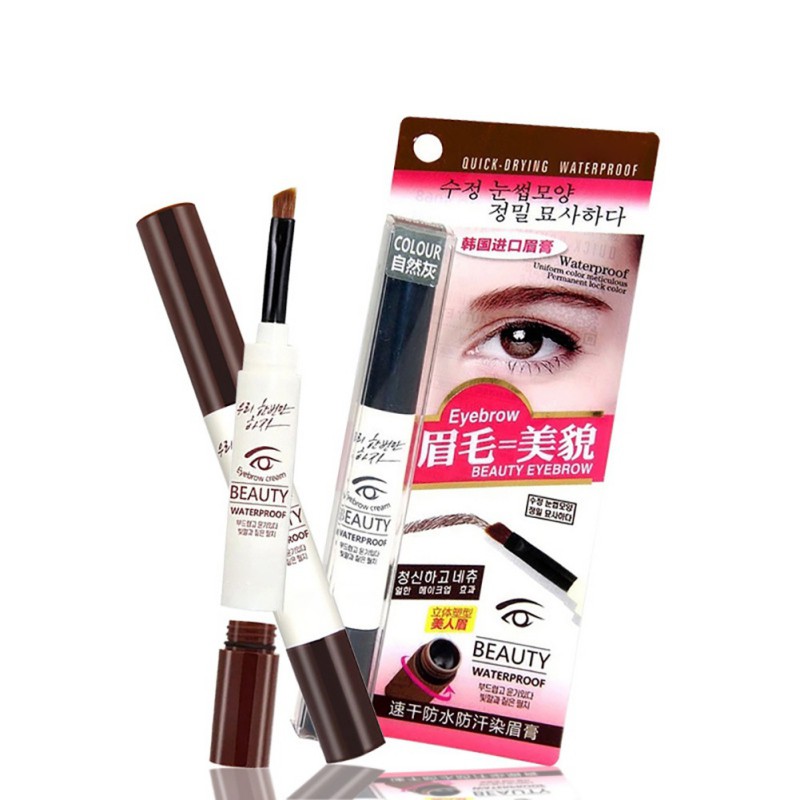 [Hàng mới về] Kem kẻ lông mày NOVO chống nước lâu phai thiết kế tích hợp cọ 3 màu sắc lựa chọn | BigBuy360 - bigbuy360.vn