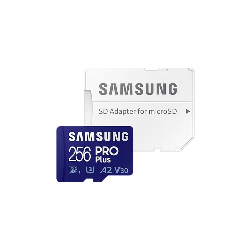 Thẻ nhớ MicroSDXC Samsung Pro Plus tốc độ cao ghi 120MB/s đọc 160MB/s U3 A2 V30 256GB / 128GB kèm adapter - không box