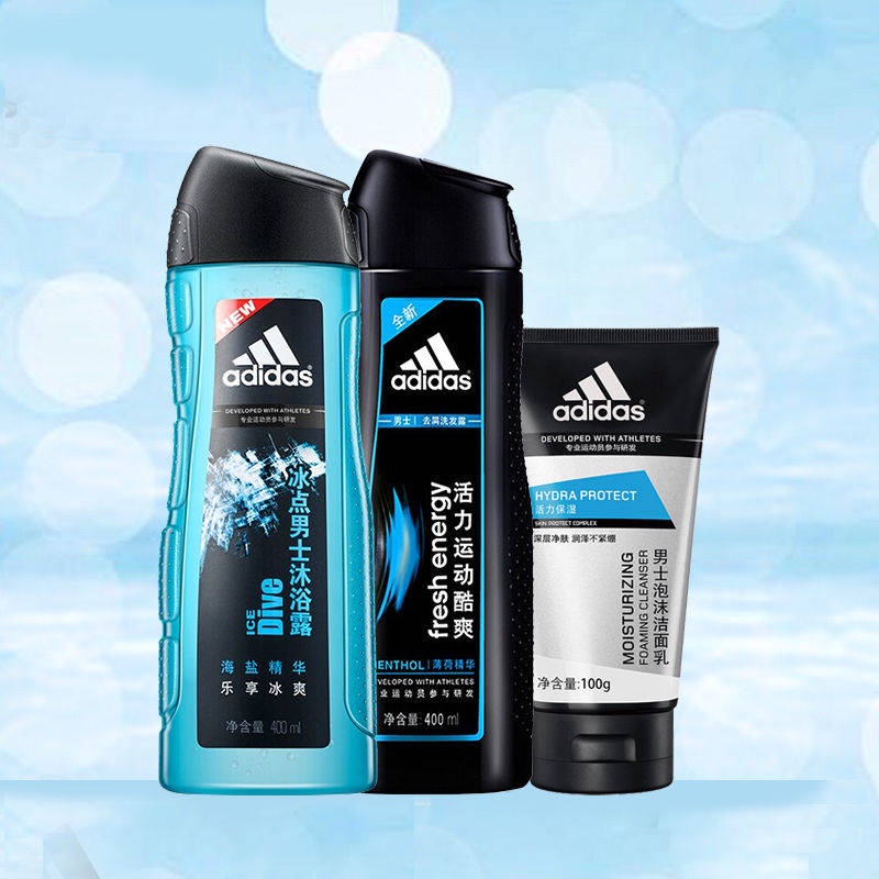 Adidas tắm gel làm mới đàn ông để diều dầu rửa nước nhà tắm sữa dưỡng ẩm mặt nạ sữa phù hợp