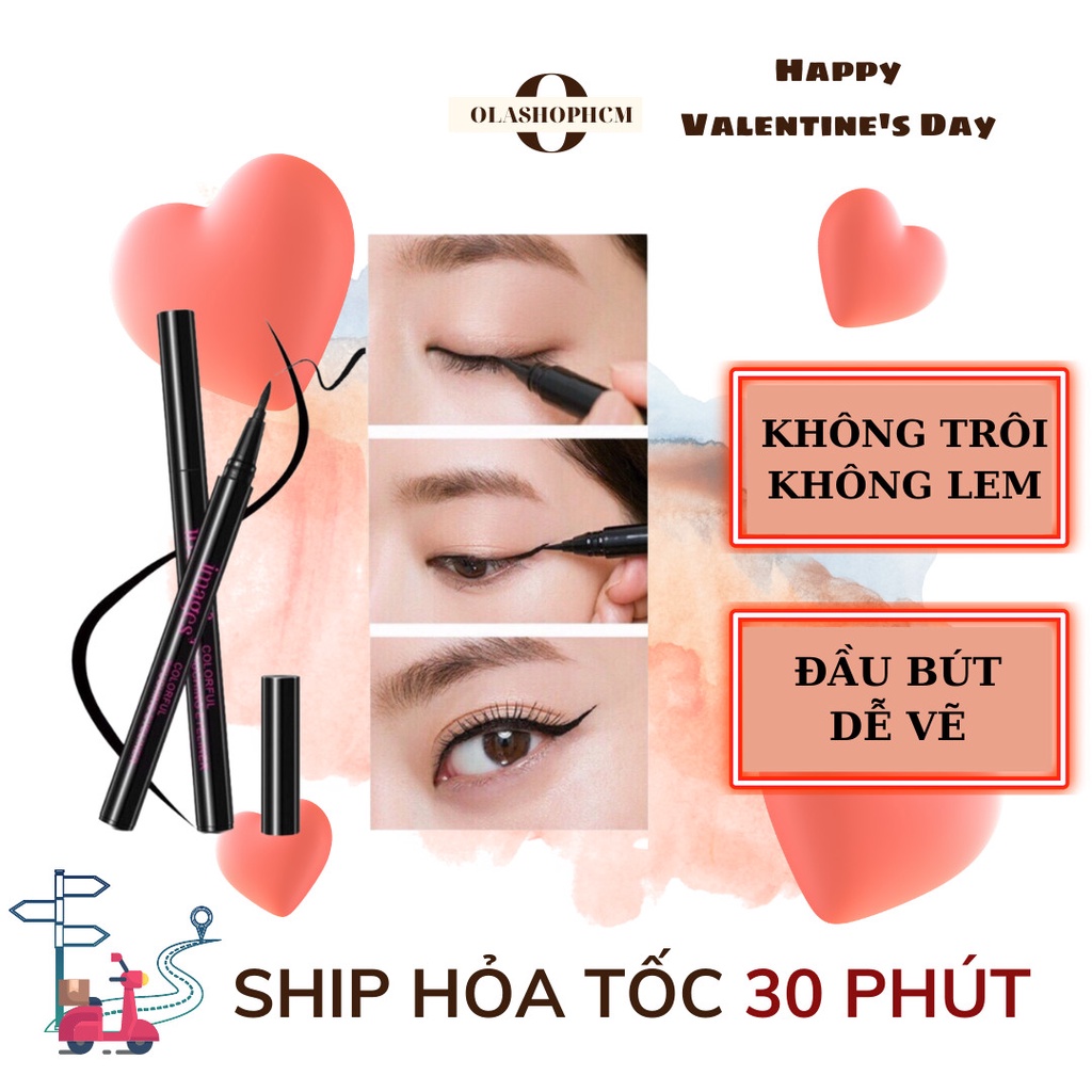 Bút kẻ mắt siêu mảnh nội địa Trung nhanh khô chống thấm nước lâu trôi không lem đầu cọ nhỏ mỏng