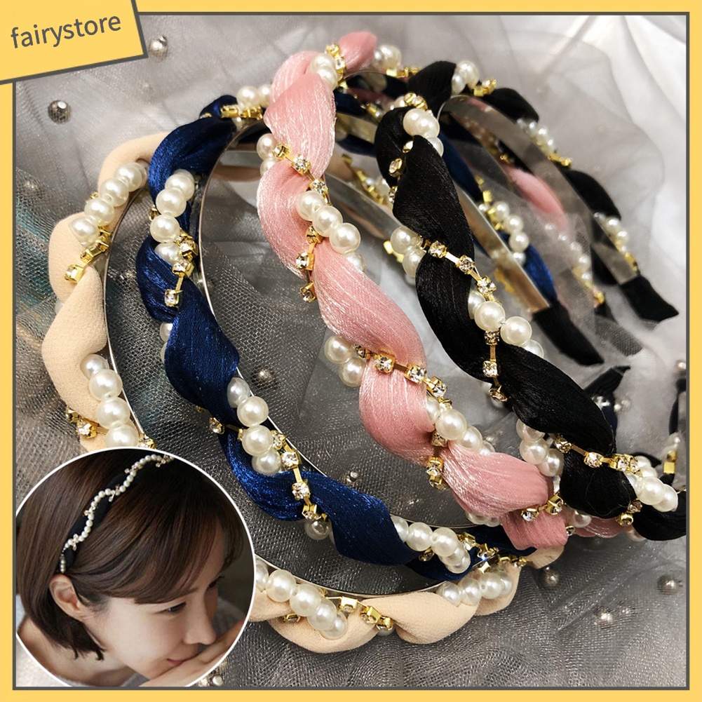 Bờm Tóc Phối Hạt Ngọc Trai Giả Thời Trang Cho Nữ