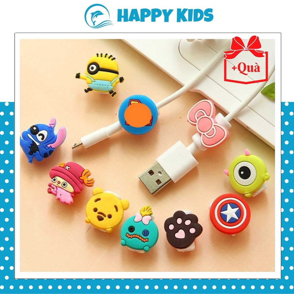 Kẹp Bảo Vệ Dây Sạc Điện Thoại Hình Thú Dễ Thương HAPPY KIDS247