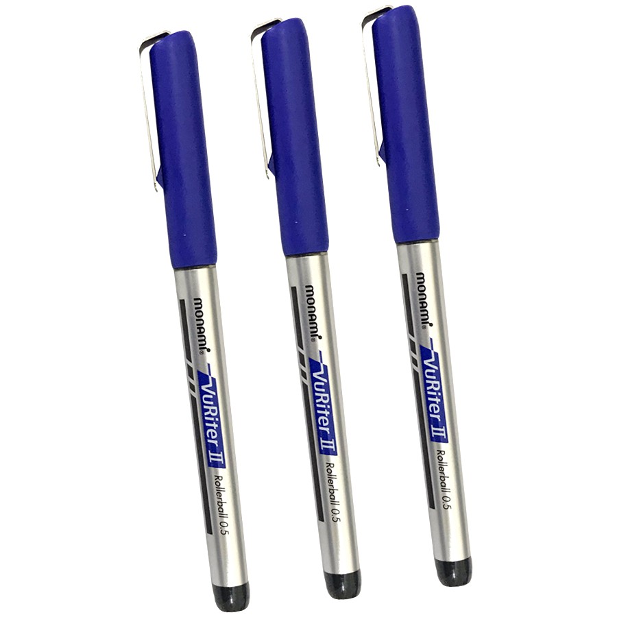 Bút Monami Rollerball Pen Vuriter 2 - 0.5mm - Màu xanh (Thái Lan)