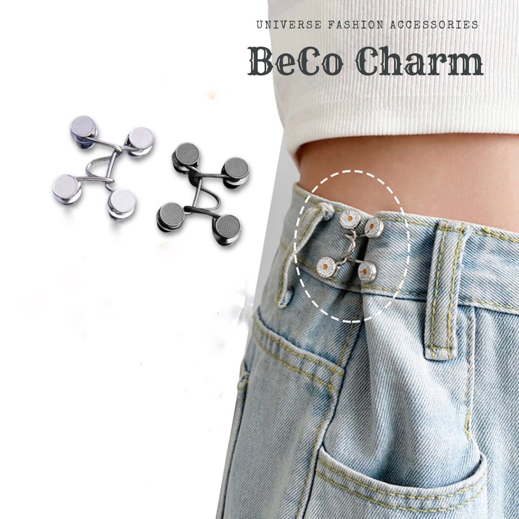 Nút Gài Điều Chỉnh Lưng Quần Rộng - Móc Thu Hẹp Eo Quần Bò Quần Jeans Nam Nữ - Chốt Cài Quần Rộng Eo