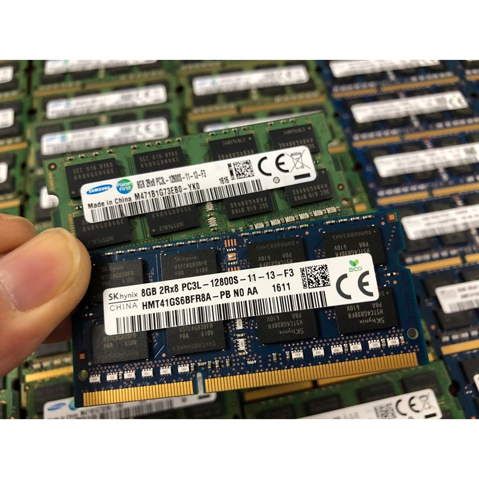 Ram Samsung Hynix 8GB DDR3 1600MHz PC3L-12800 1.35V Dùng Cho Máy Tính Xách Tay Laptop Macbook (BH 36 Tháng 1 Đổi 1)