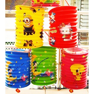 300 lồng đèn giấy xếp tròn lớn có que cầm. Lồng đèn Trung Thu giá rẻ