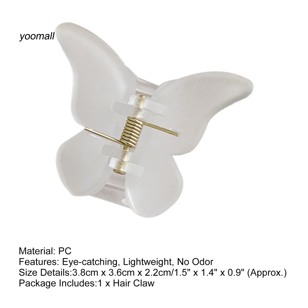 / Yo / Kẹp Tóc Móng Vuốt Bướm Ngọt Ngào Chống Trượt
