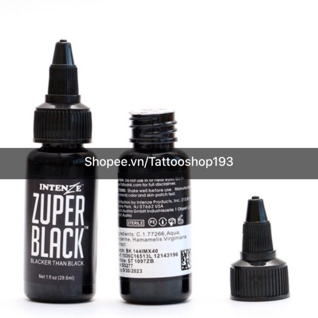 Mực xăm bình dân Zuper black 30ml