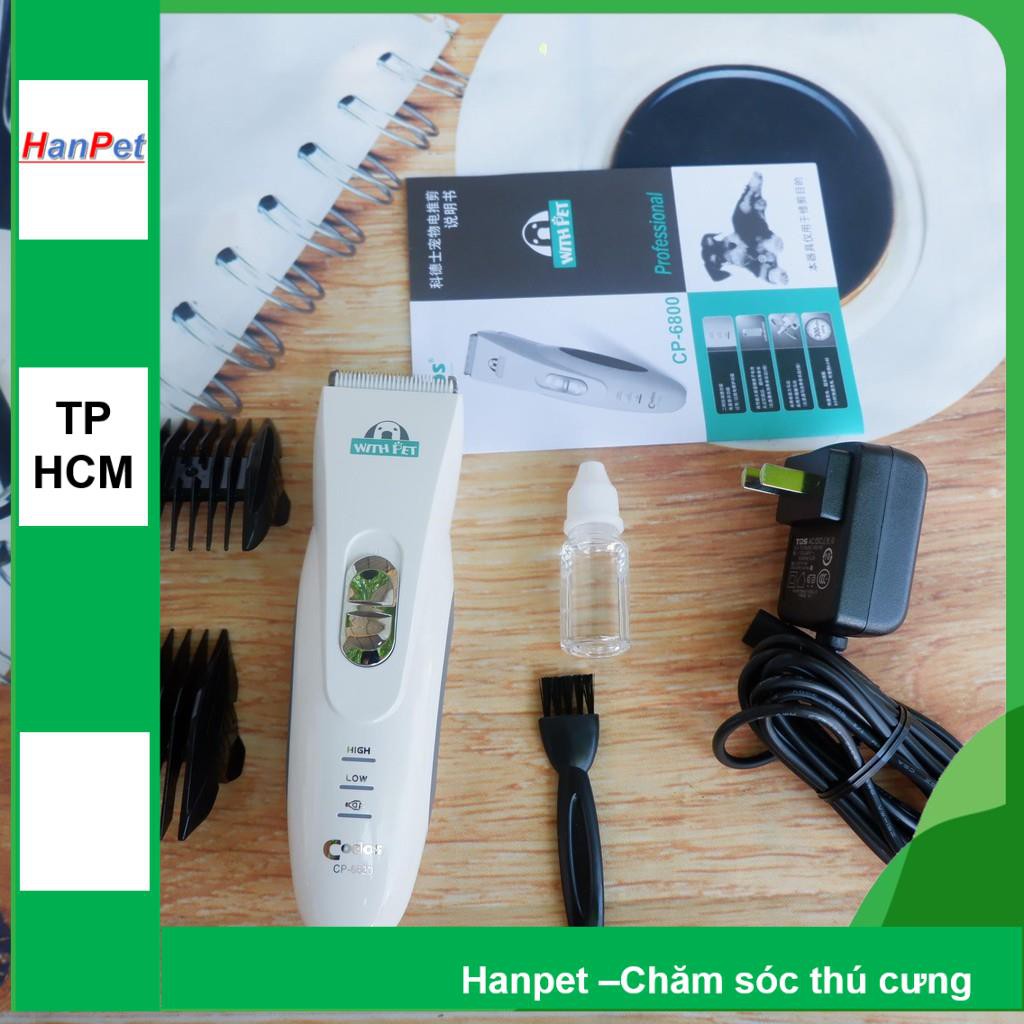 (Bảo hành 6 tháng) Tông Đơ máy CP-6800 THẾ HỆ MỚI - Chuyên Dụng máy Cắt Lông chó mèo chạy êm không ồn