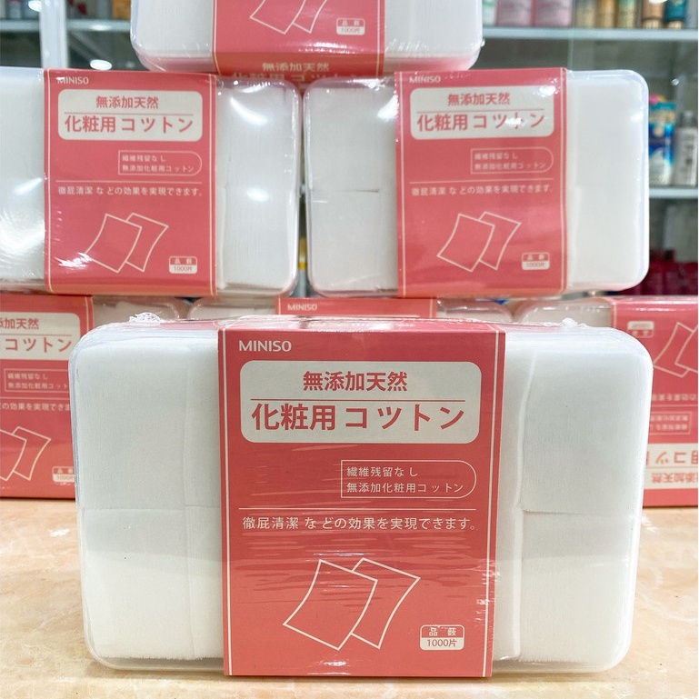 Bông Tẩy Trang Miniso 1000 miếng (siêu mỏng)