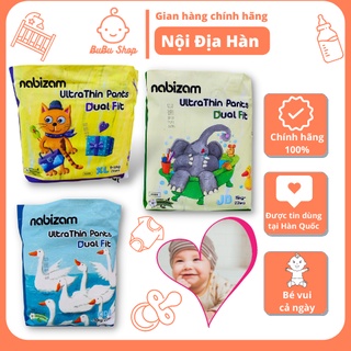 Tã/bỉm quần nabizam nội địa hàn, mềm mịn, siêu mỏng size m32, l30, xl26, jb22, kids20 cho bé 6 - 25kg