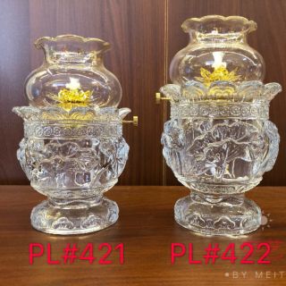 Đèn dầu thờ cúng pha lê hoa sen