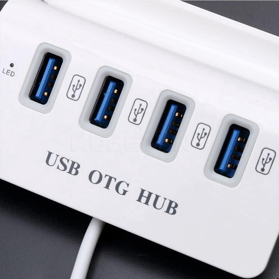 Đầu chia 4 cổng USB OTG Micro 3.0 480Mbps