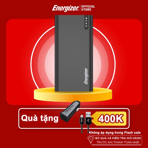 Sạc dự phòng Energizer 10.000mAh UE10047PQ - Tích hợp sạc nhanh đa nền tảng, sạc nhanh 2 chiều USB-C - Hàng chính hãng