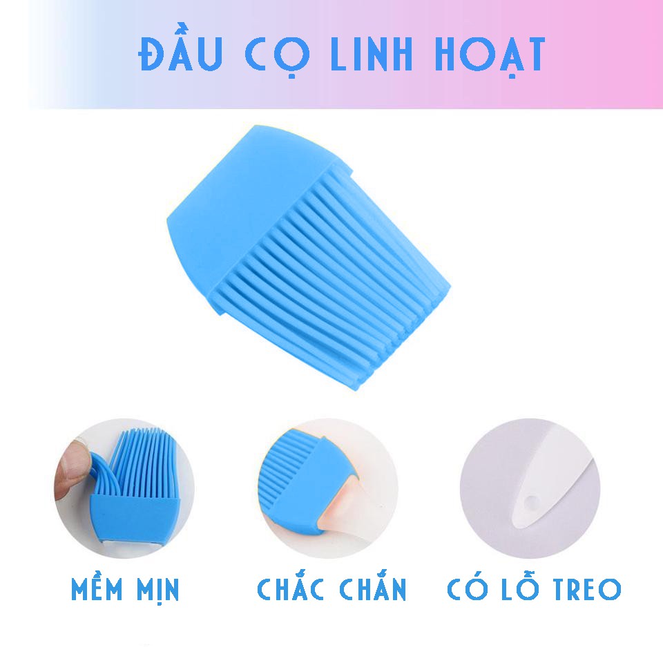 Cọ Silicone Làm Bếp Nướng Bánh Phết Thịt Nướng Gia Vị Đắp Mặt Nạ