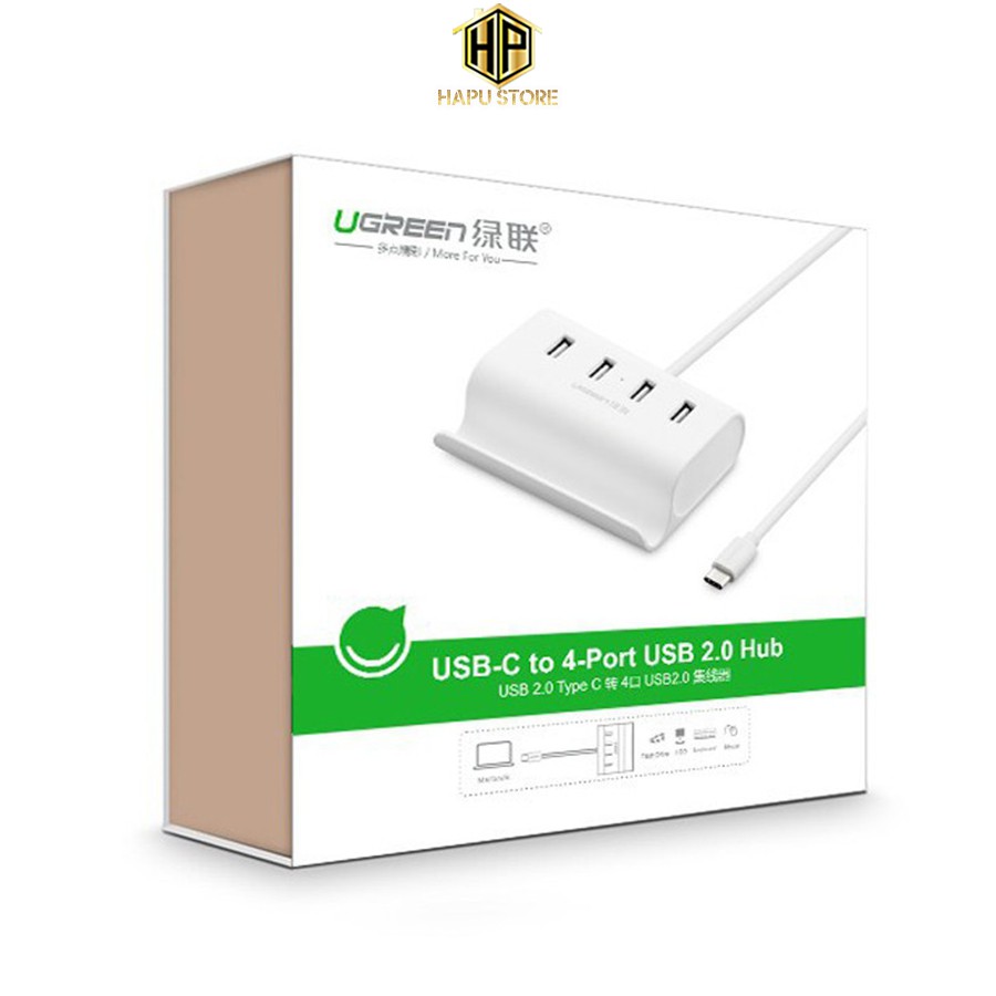 HUB USB-C 4 cổng Ugreen 30288 chuẩn USB 2.0 chính hãng - Hapustore