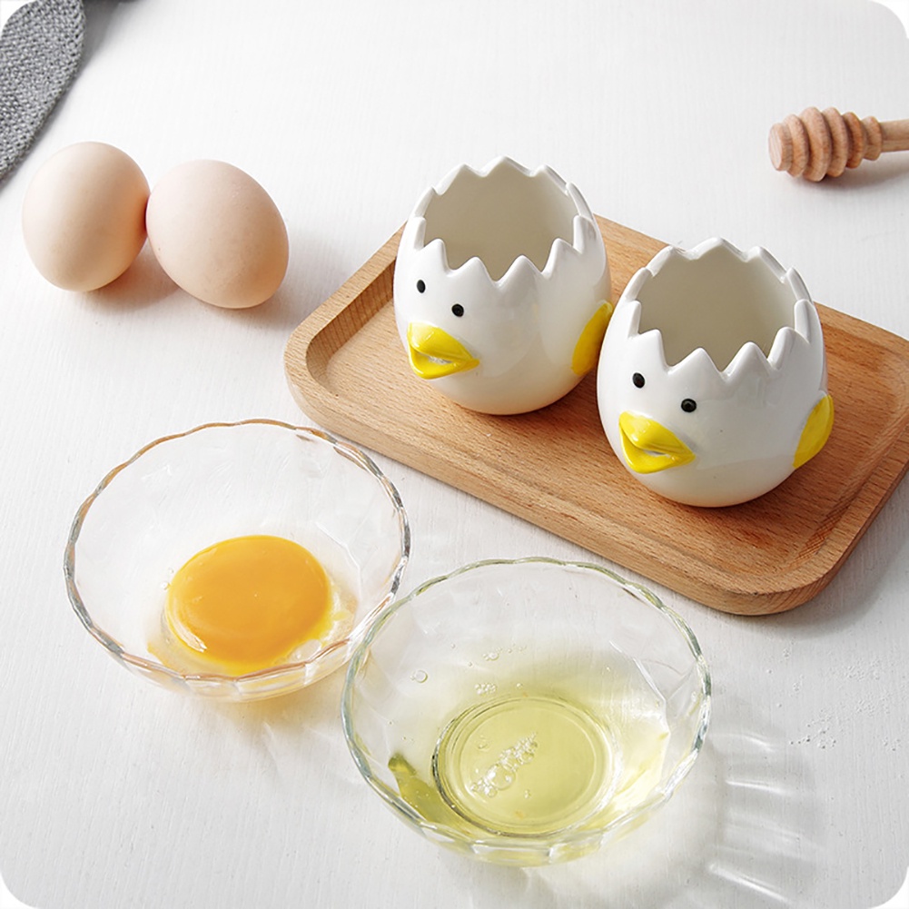 Ceramic Eggs White Separator Kitchen Tool Cartoon Eggs White Eggs Separator Home Garden Kitchen Dining burang