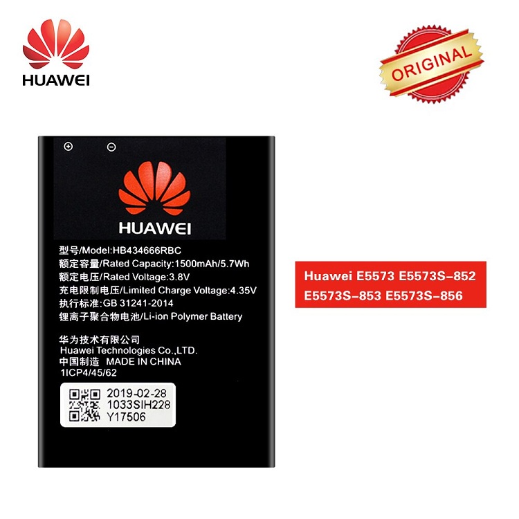 Pin chính hãng bộ phát wifi di động 4G của Huawei, pin chính hãng E5373, E5375, E5377, E5366, E5330, E5331, R207, R215,.