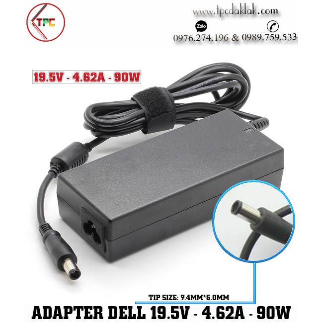 Sạc Laptop Dell Inspiron 15 5557, 5547, 5548 ( OEM Design ) | Adapter 19.5V - 4.62A - 90W (  7.4 X 5.0MM )