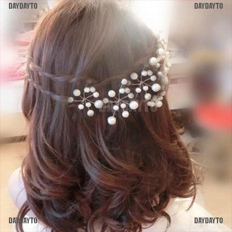 Trâm Cài Tóc Hình Bông Hoa Đính Ngọc Trai Nhân Tạo Thời Trang