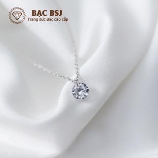 Dây chuyền nữ Bạc BSJ mặt đá DNU09