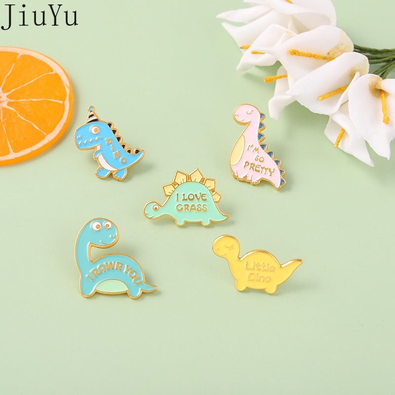 Ghim Cài Áo Hình Khủng Long Phong Cách Retro