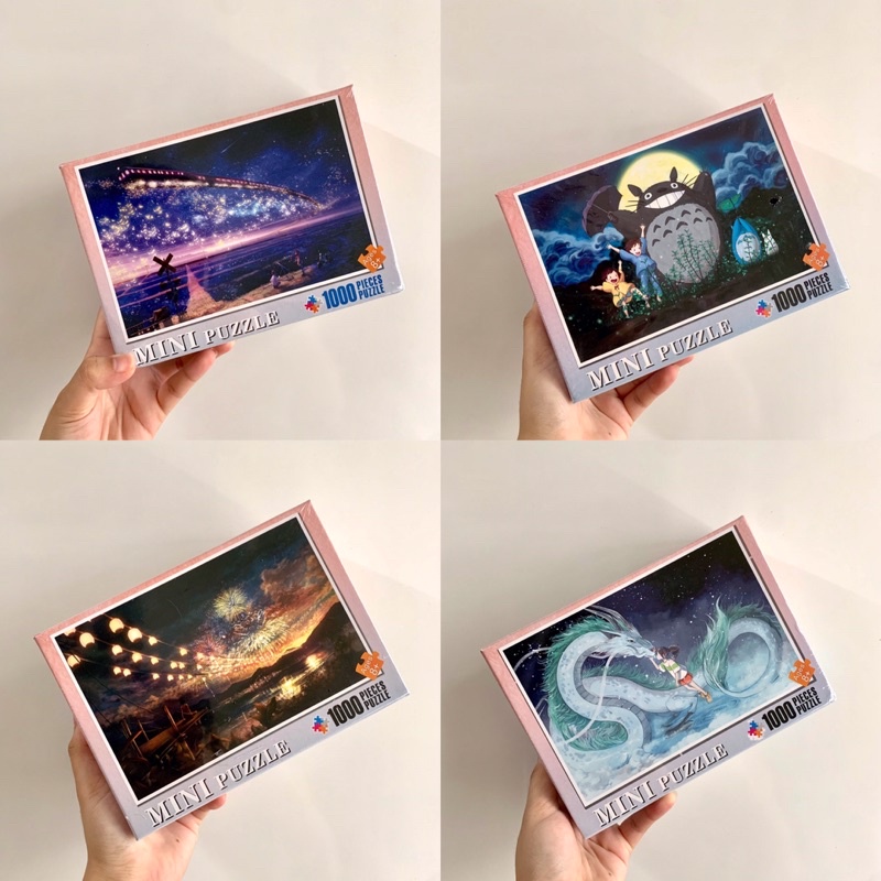 Bộ Tranh Ghép Hình 1000 Mảnh Mini Kích Thước 38*26cm Tặng Kèm Keo Gắn Tranh