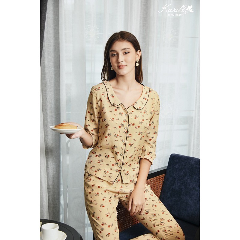 Karoll chính hãng - Bộ thô đũi linen mềm mướt 4 màu kèm ảnh thật NH20.138