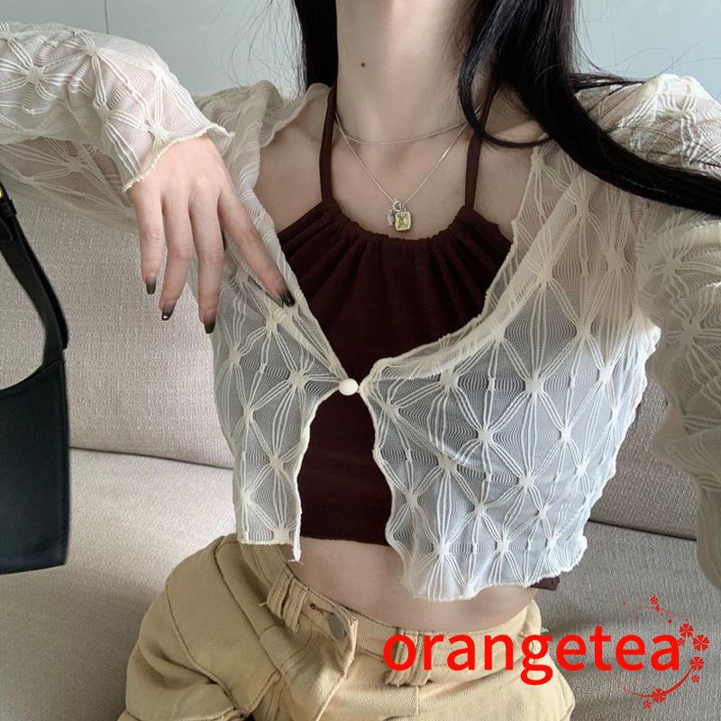 Áo Khoác Cardigan Chống Nắng Một Nút Thời Trang Cho Nữ