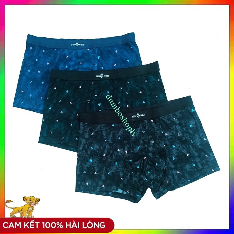 (combo 3) quần sịp đùi nam thun lạnh thông hơi Sunwish hàng xịn - sịp đùi nam cao cấp quảng châu