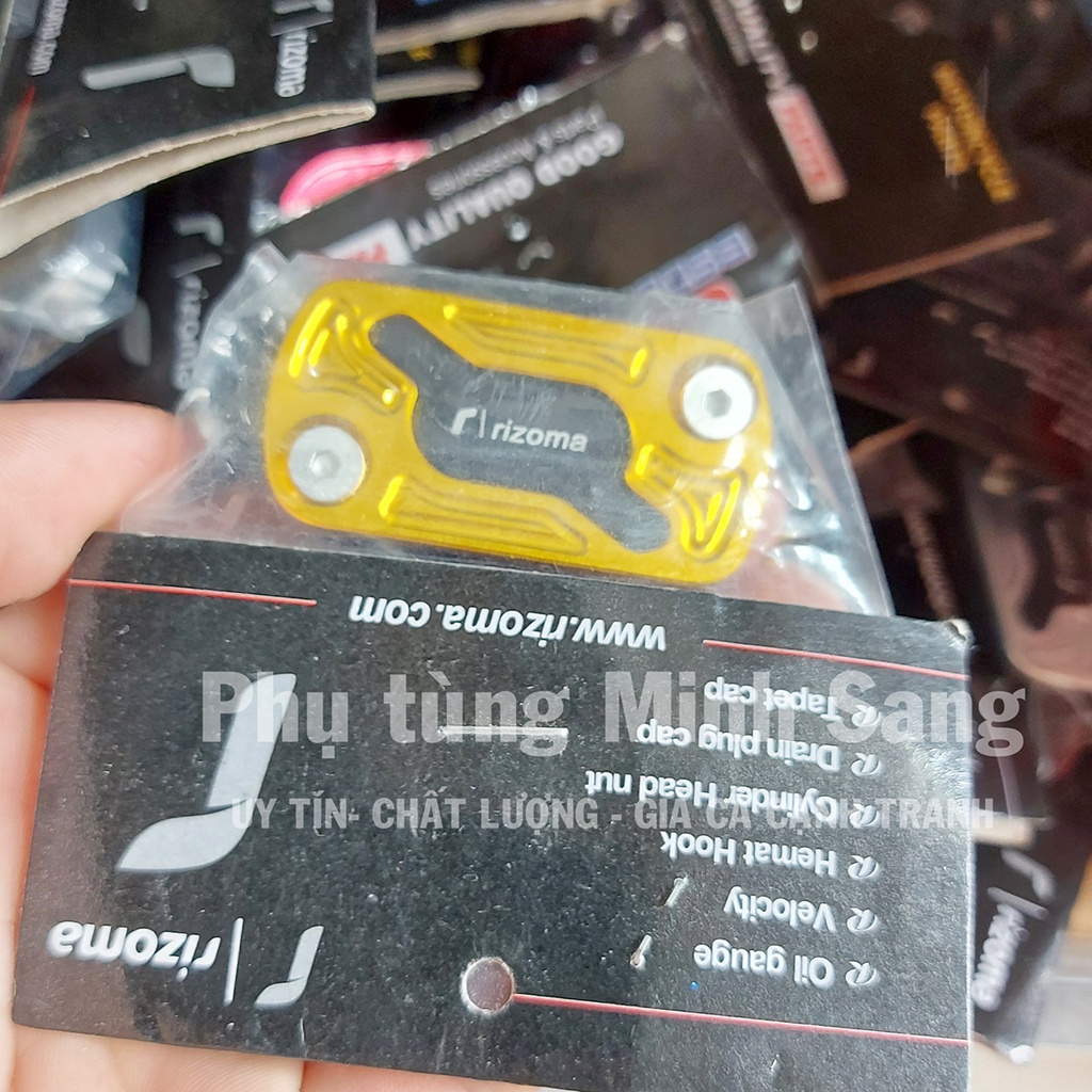 Nắp bình dầu phanh thắng đĩa gắn xe honda yamaha nhôm cnc
