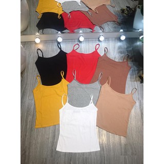 Áo 2 Dây Cotton Trơn Chất Đẹp