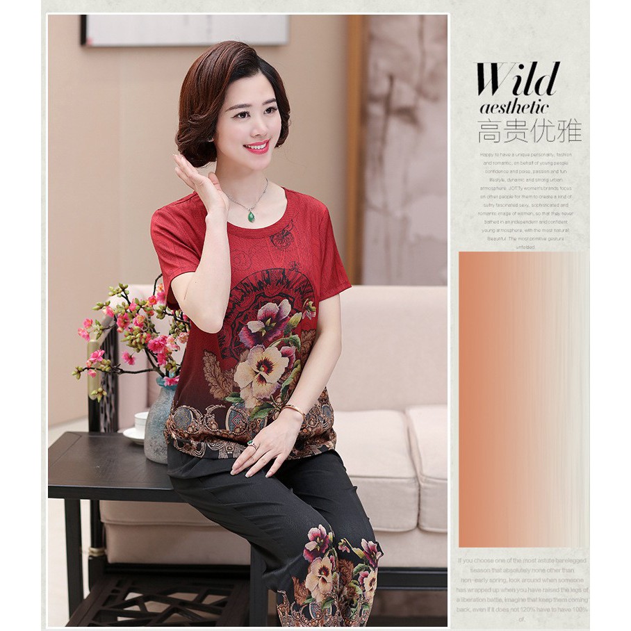 B29902 - Set áo và quần nữ trung tuổi hàng nhập 440k