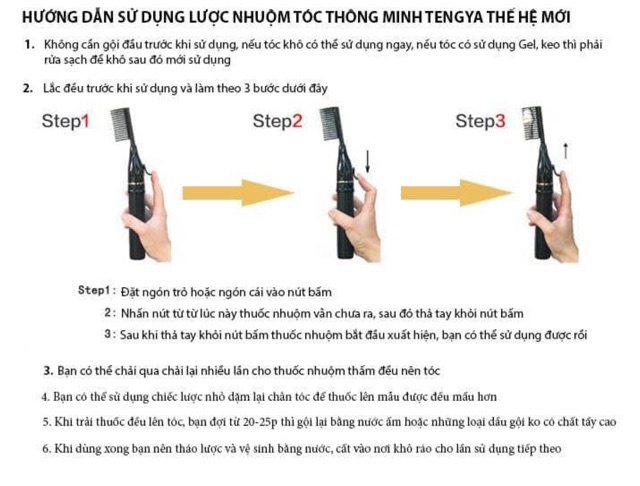 Lược Nhuộm Tóc Thông Minh Tengya mới 2022