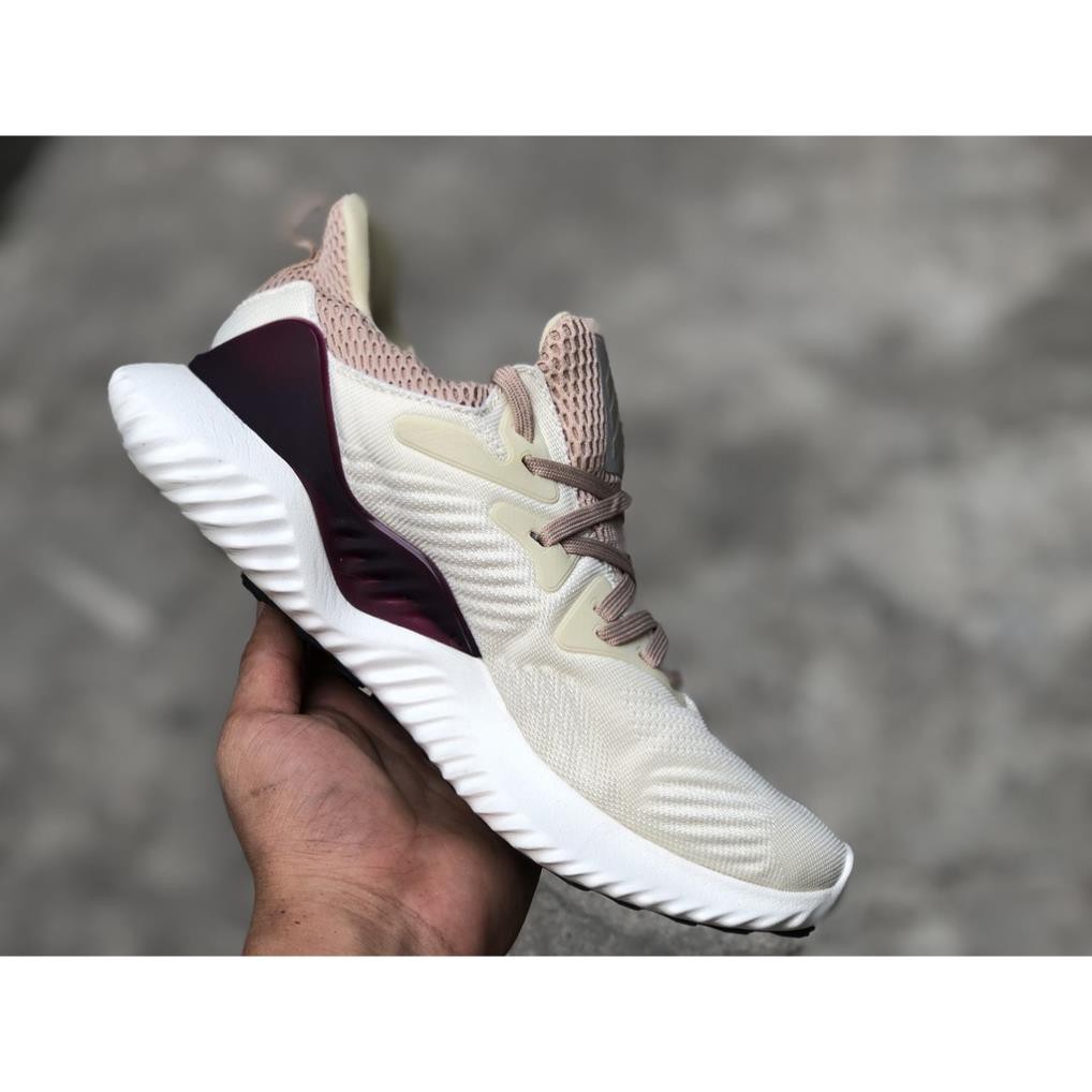 Giày Thể Thao Nữ🎁FREESHIP🎁 Giảm Ngay 20K Khi Nhập  Giày Nữ ALPHA Kem Tím  Cao Cấp