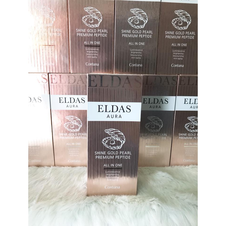 TINH CHẤT SERUM ELDAS AURA Shine Gold Pearl Premium Peptide (100ml/1chai)