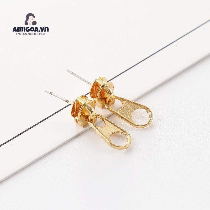 Bông Tai Hình Dây Kéo Độc Đáo Thời Trang