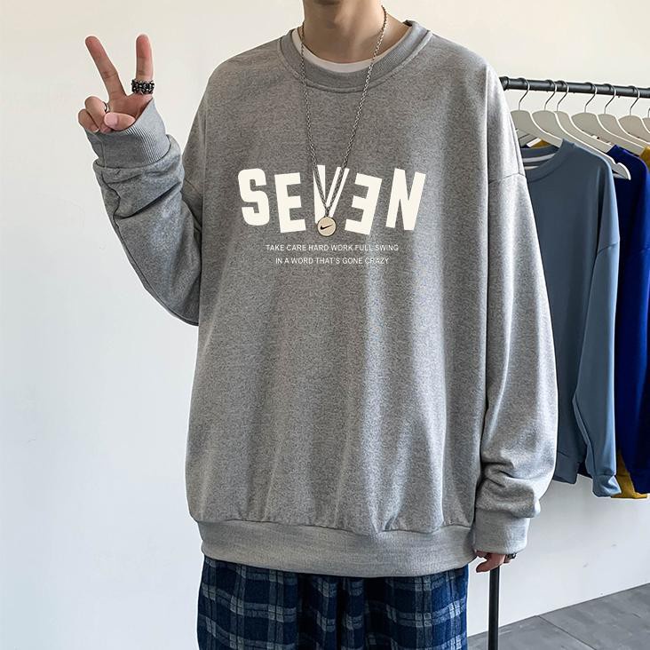 Ao Sweater Nam Nỉ Ngoại SEVEN Form Rộng dáng Oversize ( unisex nam nữ đều mặc được)