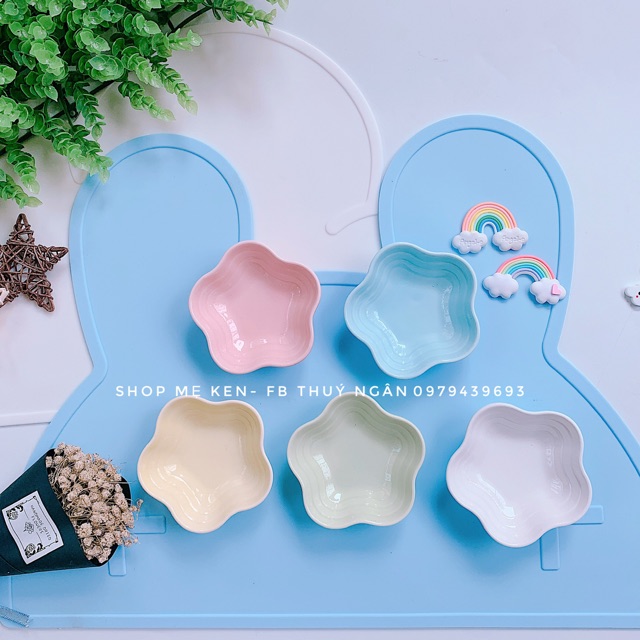 Chén sứ hoa 5 cánh mini cho bé ADKN