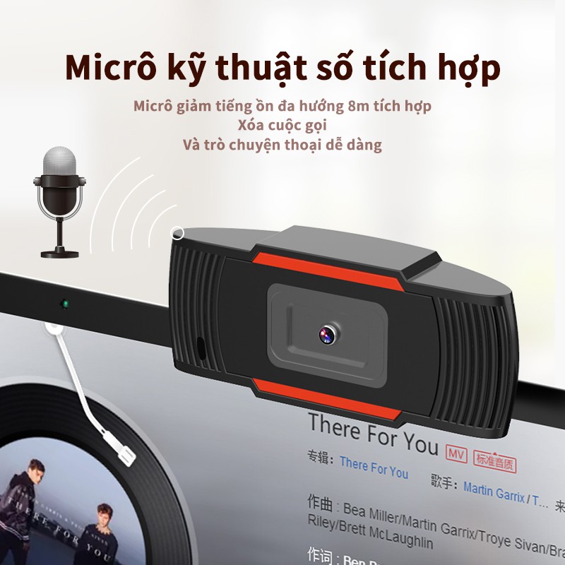 Webcam Camera HD 1080P 480P có MIC cho máy tính tiện dụng