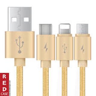 Dây cáp sạc 3 đầu dành cho điện thoại samsung và iphone