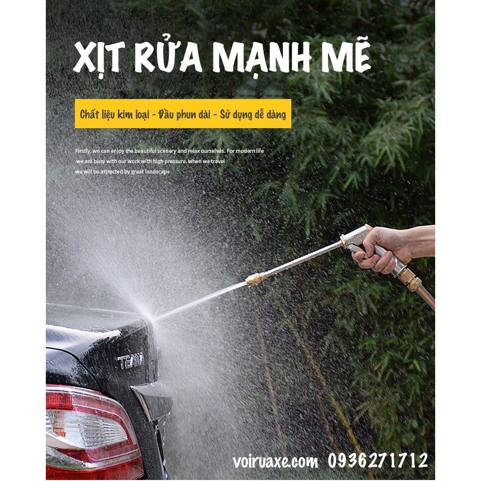 Vòi tưới cây, vòi rửa xe đa năng chăm sóc vườn cây và vệ sinh nhà cửa