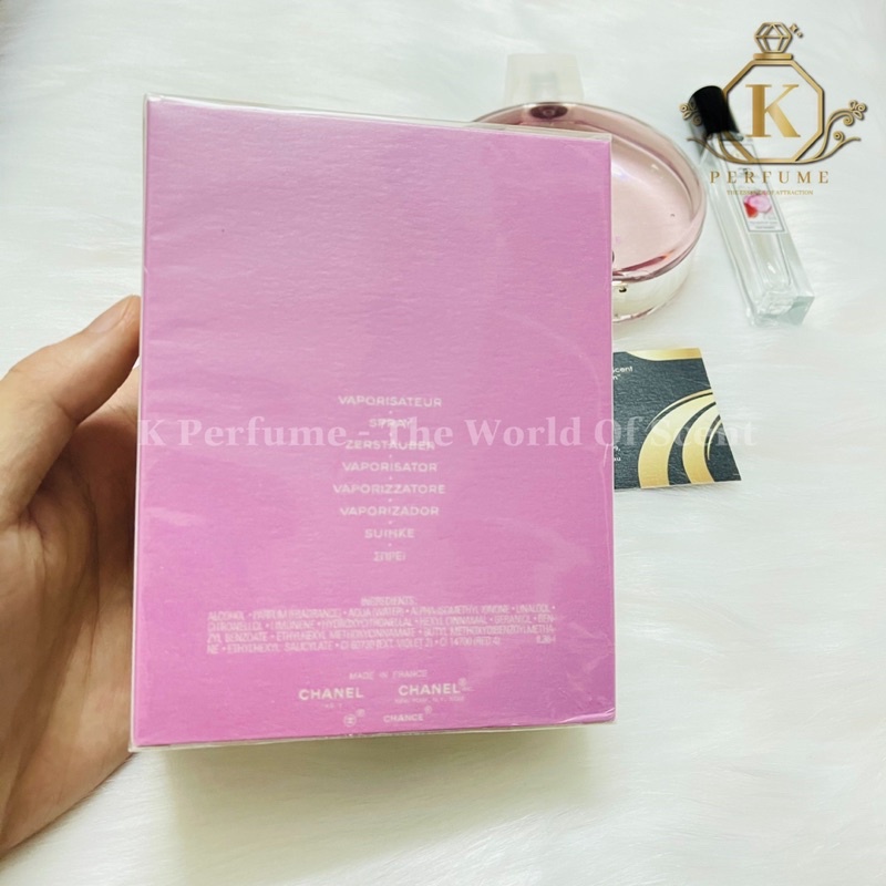[K Perfume Chính Hãng] Nước Hoa Nữ Chanel Chance Eau Tendre | Thế Giới Skin Care