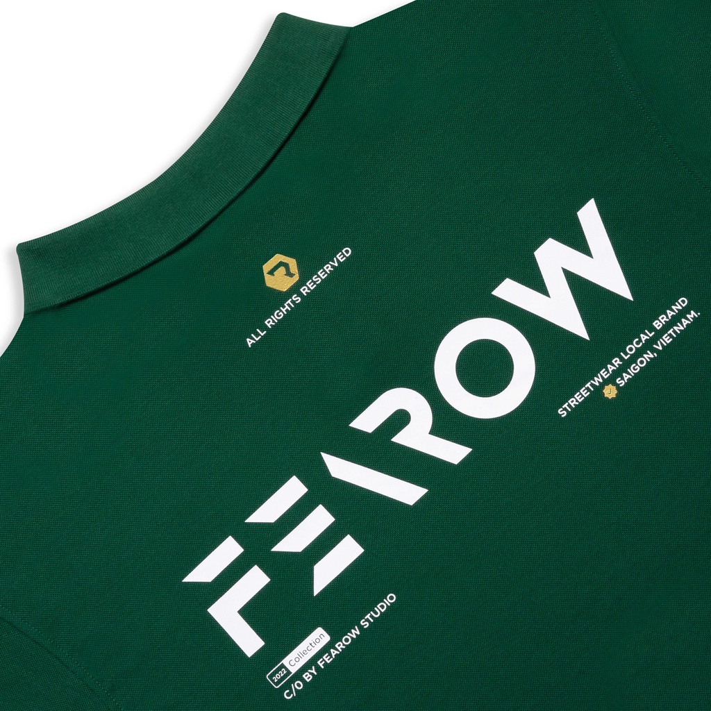 Áo polo nam nữ local brand unisex Fearow Signature / Màu Xanh Lá Đậm - FW703