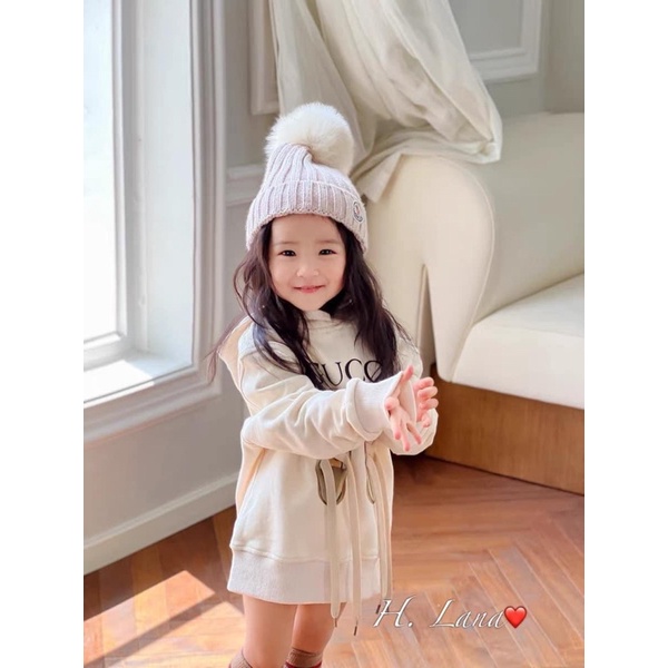 VÁY NỈ HODDIE DÂY 3D CHO BÉ