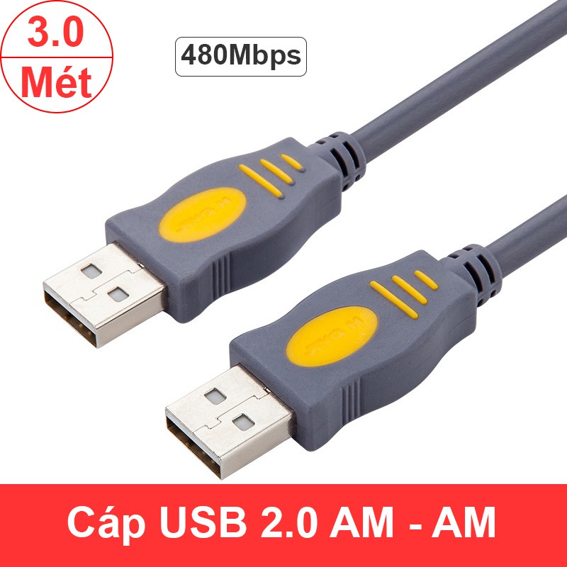 Dây cáp USB 2.0 male - male 2 đầu đực 480Mbps JH JH778-1.5M dài 3 mét